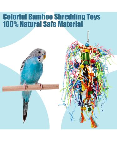 Pinenuts 4 Pack Bird Shredding Budgies Toys Parrots Chewing Hanging Foraging Toys Parrot Cage Shredder Toys Birds Cage Accessories for Small Parrots Parakeets Conures Love Birds Finches - Buy Online on SooperMarket.com