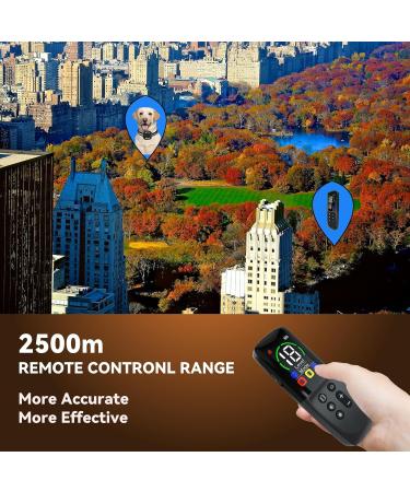 Remote Dog Training Collar | 8200ft Range with Double Vibration | 3 Training Modes | Security Lock and LED Finder | for Large/Medium/Small Dogs | Black - Buy Online on SooperMarket.com
