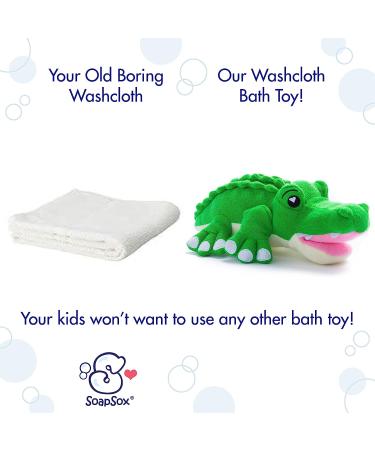 SoapSox Hunter The Gator Bath Toy Sponge - Fun & Safe for Kids - Buy Online on SooperMarket.com