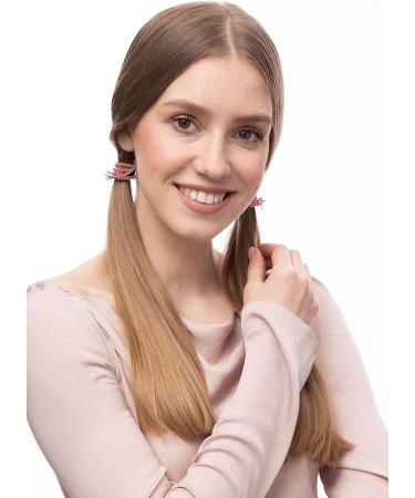 Braided Hair Scrunchies Pink with 2 Beautiful Colours for Everyday Use 5 Pieces Hair Scrunchies Set - Buy Online on SooperMarket.com