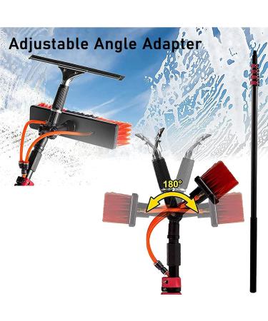 Water Fed Pole Kit Water Fed Telescopic Brush Squeegee Water/Hose Fed Pole Window Cleaning Brush Equipment Cleaning 35cm Brush Head 4M/13FT - Buy Online on SooperMarket.com