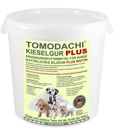 Silica silicon plus biotin dog supplementary feed barf addition natural feed additive for a balanced diet of the dog rich in silicon biotin calcium minerals 1l bucket