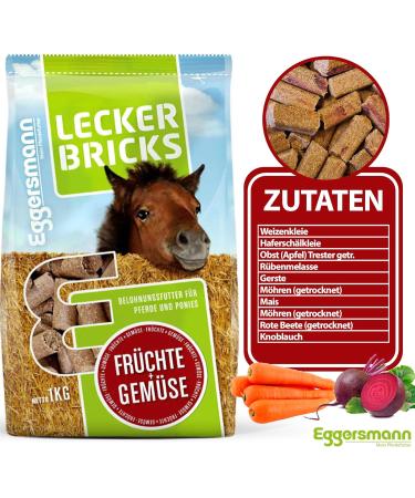 Buy EGGERSMANN Horse Food 1kg - Delicious Natural Fruit & Vegetable Treats for Horses & Ponies | Perfect Reward & Snack | Premium Horse Accessories - Buy Online on SooperMarket.com