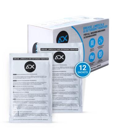 ADK Washing Machine Cleaner Limescale Descaler Detergent & Antibacterial Smells Remover Sachets Keeps Dishwasher and Washing Machines Fresh Cleaning Mould and Smelly Odour (1 Box has 12 Sachets)