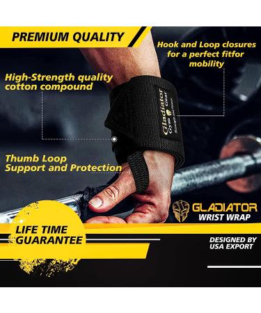 Gladiator 18 American Flag Wrist Wraps for Weightlifting - Unisex 18-Inch Lifting Straps - Buy Online on SooperMarket.com