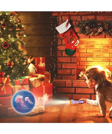 2 PCs Flashlight Projector for Kids | 80 Animal Patterns | Educational Slide Show Toys | Dinosaurs Sea Animals & Transport Tools - Buy Online on SooperMarket.com