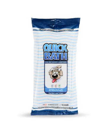 International Veterinary Sciences Quick Bath Skin Coat Cleaner & Conditioner Large Dog Wipes 10 Pack
