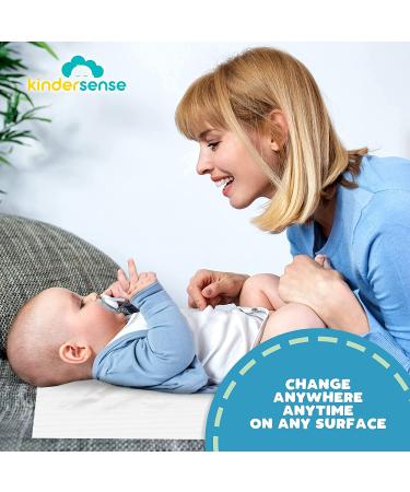 Kindersense Disposable Changing Sheets (125 Sheets) | Portable Diaper Changing Pad Liners | Waterproof & Leak Proof Infant Changing Mat - Buy Online on SooperMarket.com
