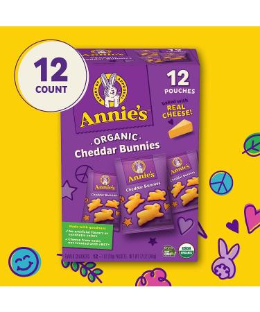 Annie's Organic Cheddar Bunnies Baked Snack Crackers - 12 ct, 1 Ounce (Pack of 12) - Buy Online on SooperMarket.com