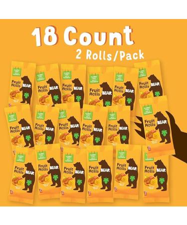 BEAR Real Fruit Snack Rolls - Gluten Free Vegan and Non-GMO - Mango â Healthy School And Lunch Snacks For Kids And Adults 0.7 Ounce (Pack of 18) - Buy Online on SooperMarket.com