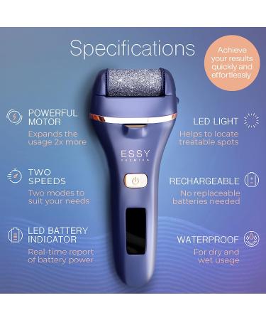 Essy Electric Foot Callus Remover Kit - Dead Skin Remover for Feet & Pedicure Tool - Buy Online on SooperMarket.com