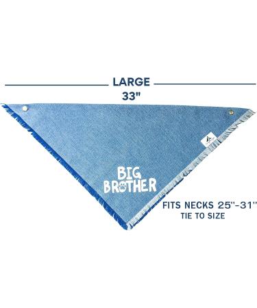 Blue Big Brother Dog Bandana for Pregnancy Announcement - Pet Photo Prop & Handkerchief for Medium to Large Dogs - Buy Online on SooperMarket.com