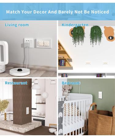 45-Pack Outlet Covers Baby Proofing Socket Protectors with Improved Double Structure Design&Handle Safety Plug Covers for Electrical Outlets to Prevent Toddlers Child Pets from Electrical Hazard white 45pcs - Buy Online on SooperMarket.com