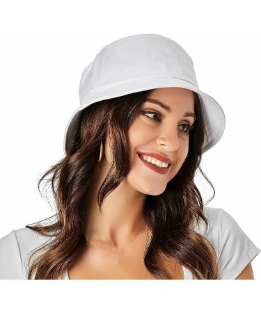 Umeepar Unisex Cotton Packable Bucket Hat Sun Hat - White - Buy Online on SooperMarket.com