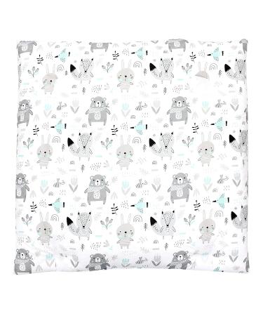 TupTam Baby Changing Mat with 2 Terry Cloth Covers | Bears/Foxes/Mint | 70 x 70 cm - International Shipping Available - Buy Online on SooperMarket.com