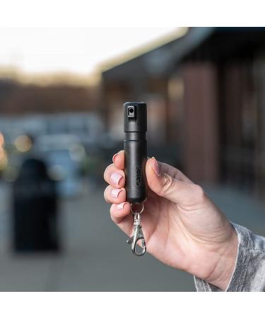SABRE Mighty Discreet Pepper Spray - Ultra-Compact Design - 16 Bursts - 12-Foot Range - UV Marking Dye - Key Chain - Black - Buy Online on SooperMarket.com