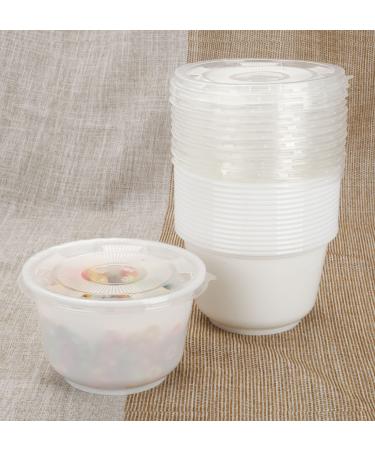 GOLDEN APPLE Meal prep containers 28oz-15sets 850ml - Reusable Plastic Containers with Lids -BPA Free- Disposable Meal Prep Bowls - Microwavable, Freezer and Dishwasher Safe - Lunch Containers 28 Ounce