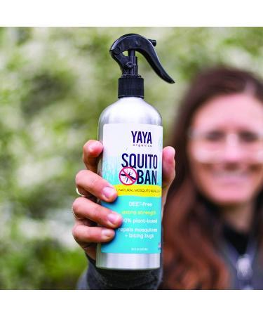 Squito Ban 16oz - Yaya Organics All-Natural Bug Spray | Proven Effective & Family Friendly | Deet-Free Mosquito Repellent - Buy Online on SooperMarket.com