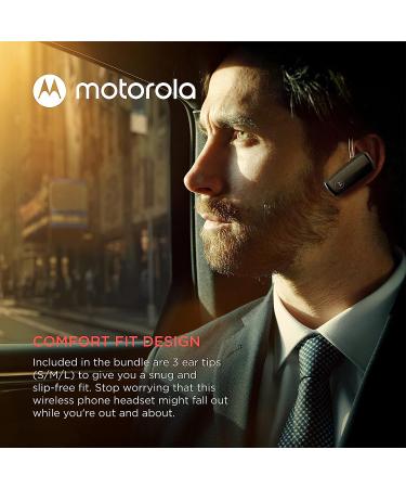 Motorola HK385 Bluetooth Earpiece - Wireless Mono Headset with CVC Noise Suppression - IPX4 Sweat Resistant - Smart Touch/Voice Control - Buy Online on SooperMarket.com