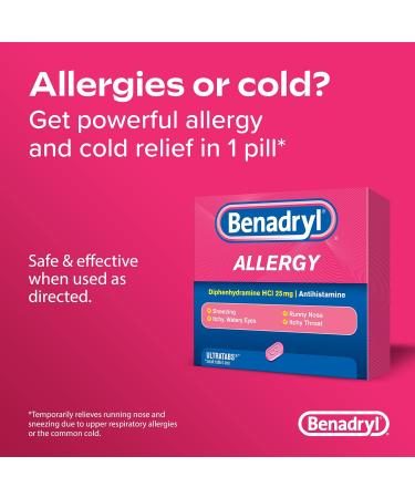 Benadryl Ultratabs Antihistamine Allergy Relief Tablets & Tylenol Extra Strength Pain Reliever Rapid Release Gels Bundle - 100ct Each - Buy Online on SooperMarket.com