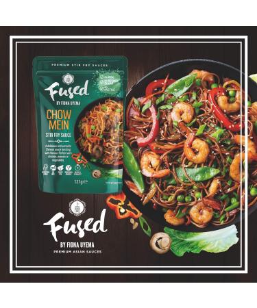 Fused Chow Mein Sauce - Ready to Use Stir Fry Sauce for Chow Mein Noodles - No Refined Sugars Artificial Preservatives Additives or MSG - 2 x 121g Pouches (2 Servings per Pouch) - Buy Online on SooperMarket.com