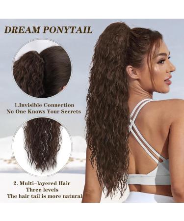 ORSUNCER Dark Brown Ponytail Extension Claw 30" - Dark Brown - Buy Online on SooperMarket.com
