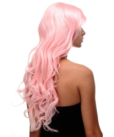 WIG ME UP Long Pink Curly Wig with Bangs 70cm Wavy Side Parting Hair (9204S-T2333) | International Shipping Available - Buy Online on SooperMarket.com