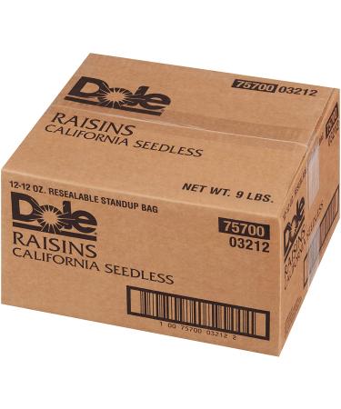Dole California Seedless Raisins  Dried Fruit  Healthy Snack  12 Oz - Buy Online on SooperMarket.com