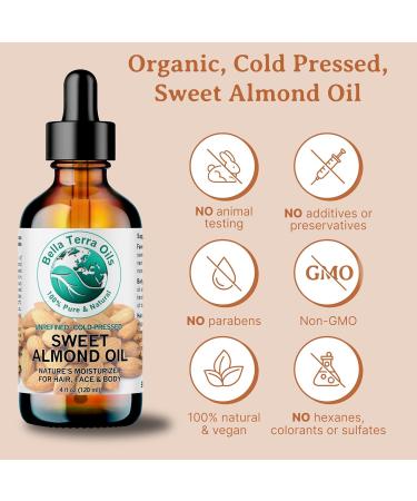 Organic Sweet Almond Oil - 1 Gallon | Deep Hydration & Nourishing | Rich in Vitamins | Non-Greasy Formula | Bella Terra Oils - Buy Online on SooperMarket.com