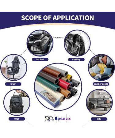 Besezx Self Adhesive Leather Repair Patch 30 in x 16 in Large Leather Patches for Furniture Leather Repair kit for Couch Car Seat Motorcycle seat Loveseat (Black) 30x 16(Fine-Grained) Black - Buy Online on SooperMarket.com