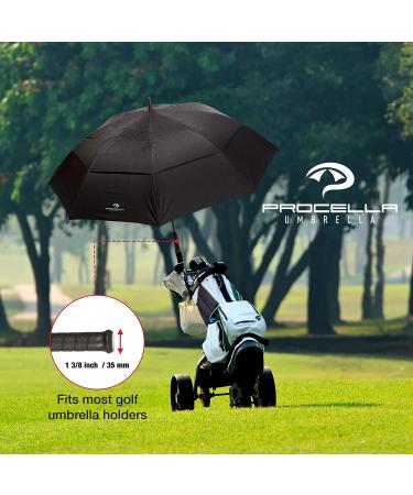 Procella Golf Umbrella - UV Protection, Windproof & Waterproof - UPF 50+ Sun Umbrella for Golf, Sports & Everyday Use - Heavy Duty Automatic UV Blocker with Matching Carrying Case - Buy Online on SooperMarket.com