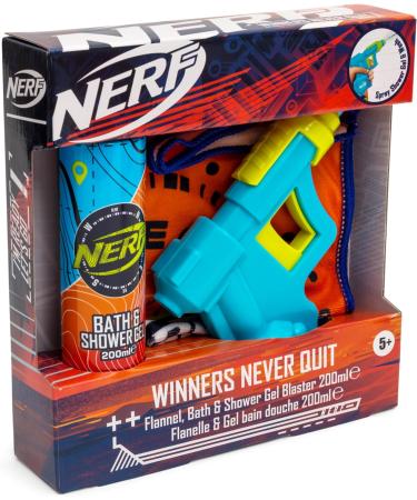 Nerf Winners Never Quit Gift Set - Includes Nerf Blaster, Flannel, and 200ml Bath & Shower Gel - Buy Online on SooperMarket.com