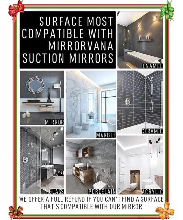 Fogless Shower Mirror with Flexible Gooseneck Extension and Upgraded Suction Cup - Shatterproof 6.3 x 6.3 Surface - Buy Online on SooperMarket.com