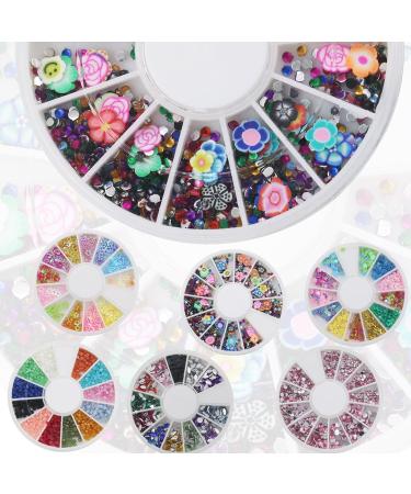 Bluelans 20x 3D Flower Nail Stickers - Glitter Bow & Rhinestone Nail Art Decorations for Stunning Manicures - Buy Online on SooperMarket.com