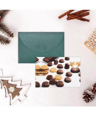 Cookies Food Chocolate Chip Biscuits Pearl Paper Greeting Card - Double-Sided Pearl Effect with Suitable for Various Occasions Cookies Food Chocolate Chip Biscuits One Size - Buy Online on SooperMarket.com