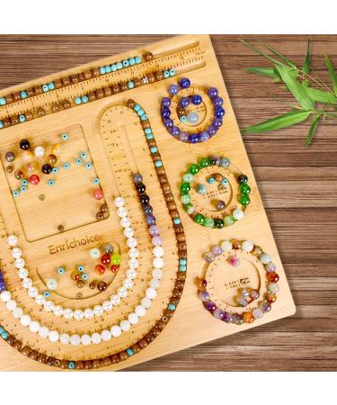 Enrichoice Bamboo Beading Board for Jewelry Making - Beading Mats Tray for Bracelets & Necklaces Design - Buy Online on SooperMarket.com