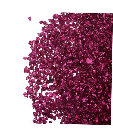 WOONEKY Nail Gems 1 Glass Chip DIY Nail Art Crushed Glass DIY Epoxy Fillers Flower Bulk Shiny Nail Stickers Nails Rhinestones Colored Glass in Bulk Colorful Vase Manicure Nail Stone 0.5X0.3cm Rosy