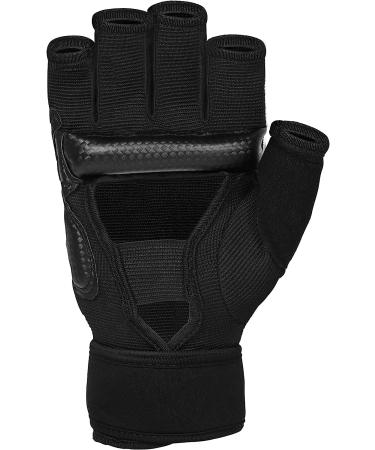 Half Finger Kickboxing Gloves - Ideal for Taekwondo, Muay Thai, Karate, and Cardio Kickboxing Class - Black Medium - Buy Online on SooperMarket.com