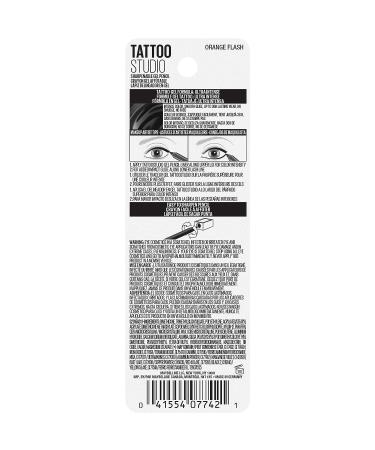 Maybelline Tattoo Studio Long-Lasting Sharpenable Eyeliner Pencil - Waterproof Gel Pigments - Orange Flash 0.04 oz - Buy Online on SooperMarket.com