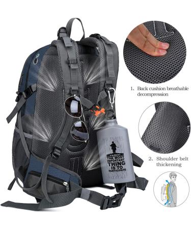FENGDONG 40L Waterproof Lightweight Hiking Camping Travel Backpack Blue - Unisex - Buy Online on SooperMarket.com