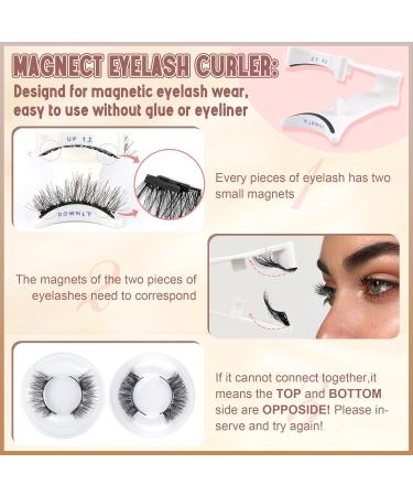 Buy WIWOSEO Reusable Magnetic Eyelashes - Dual Magnetic Lashes for a Natural Look | Glue-Free with Applicator | 2 Pairs B-15MM for Effortless Beauty - Buy Online on SooperMarket.com