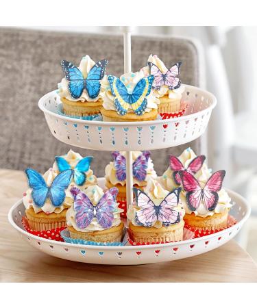 Buy Alegre Butterflies Tortendeco Edible Decorations | 40 Colorful Cake & Cupcake Toppers for Birthdays Weddings & Baptisms - International Shipping Available - Buy Online on SooperMarket.com