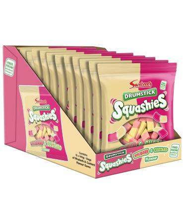 Swizzles Squashies Sweets - Rhubarb & Custard Flavour - Multipack (12 x 140g)