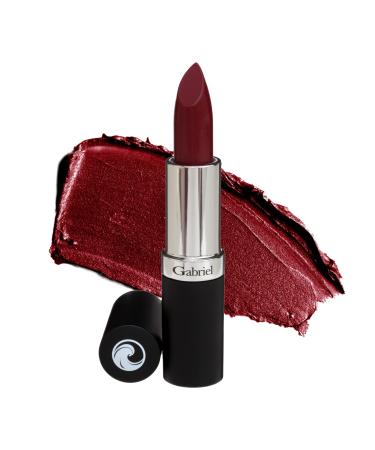 Gabriel Cosmetics Lipstick (Currant - Red Wine/Cool Cr me)  0.13 Ounce  Natural  Paraben Free  Vegan  Gluten-free Cruelty-free  Non GMO  High performance and long lasting  Infused with Jojoba Seed Oil and Aloe