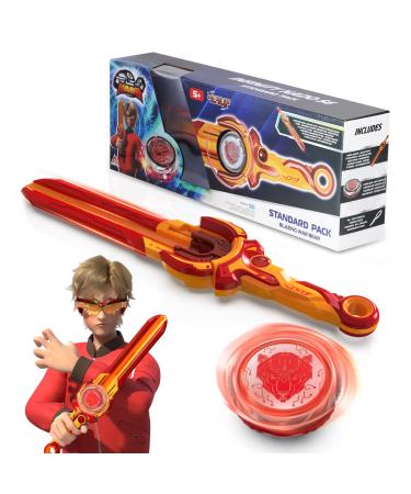 Infinity nado roundabout for children metal toys boys beyblade battle tops roundabout launcher toys boys spinning tops boys from 5 6 7 8 9 11 12 years standard pack - blazing was bear bear b