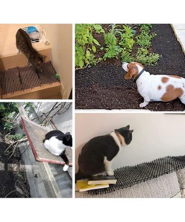 2 Pack Cat Scat Spike Mat Outdoor Cat Deterrent Mat with Spikes Prickle Strips Indoor Dog Digging Deterrent Anti Cats Network Cat Spikes with 8 Garden Staples for Garden Fence 78 11inch - Buy Online on SooperMarket.com