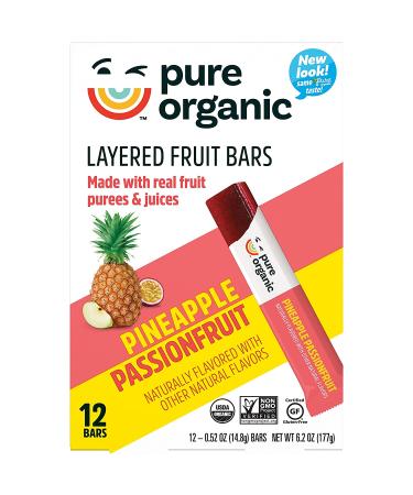 Organic Pineapple Passionfruit Fruit Bars - Gluten Free & Vegan (24 Bars) - Buy Online on SooperMarket.com