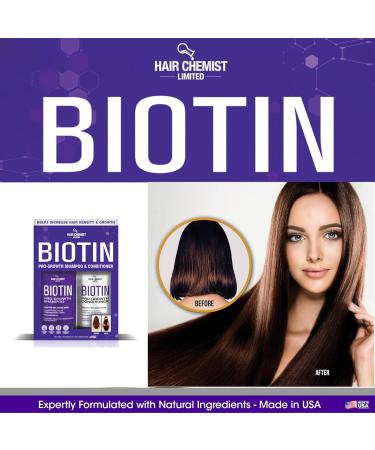 Hair Chemist Biotin Pro-Growth Shampoo & Conditioner Gift Box - 33.8oz Each | International Shipping Available - Buy Online on SooperMarket.com