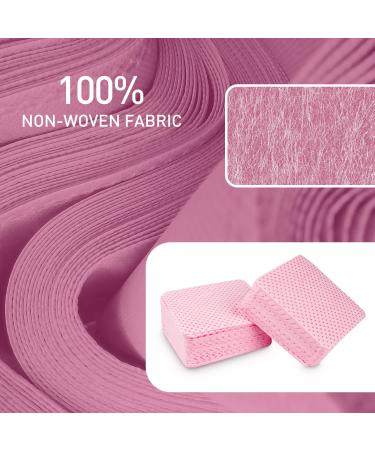 Pink Lint Free Nail Wipes - 1080 PCS | Super Absorbent | Soft Non-Woven | Disposable Nail Polish Remover - Ideal for Eyelash Extensions, Acrylic Nails, and Polish Cleansing - Buy Online on SooperMarket.com