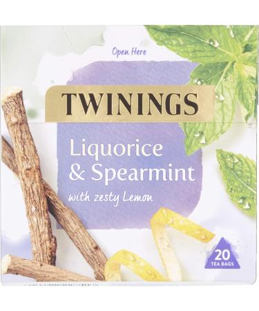 Twinings Liquorice and Spearmint Herbal Tea Bags - 20 Count Pack | Refreshing Blend of Liquorice and Spearmint - 1 Pack - Buy Online on SooperMarket.com